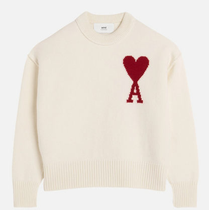 Pull Coeur Rouge Homme/Femme