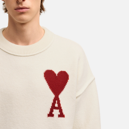 Pull Coeur Rouge Homme/Femme